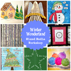 Christmas Gifts Kids Can Make - Winter Wonderland Mixed Media Workshop